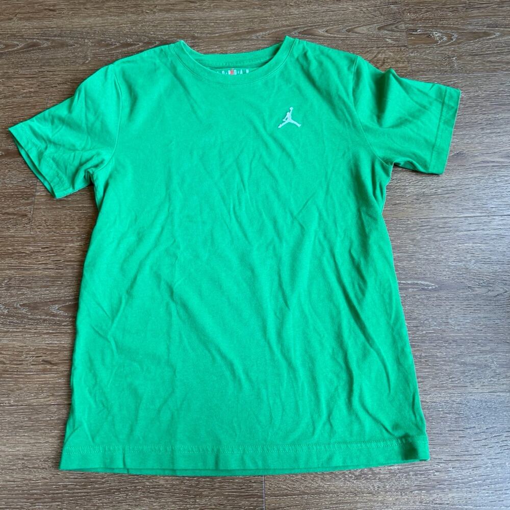 Nike Jordan Boys Youth Green Logo T Shirt Sz L
